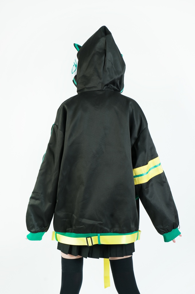 Jillpunk中華風チャイナモード OTOCHIコラボ 稲荷狐神 グラデーション色 チェストポケット 狐耳ワークパーカー フード付きジャケット 和風オリジナルメンズ レディーズ おしゃれ男女兼用ファッションカッコいい