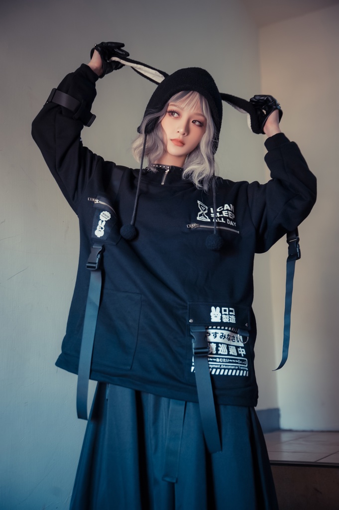 Jillpunkアニメ カッコいいお宅 ニ次コン 機動警察 NEET 自宅警備員 プリント 長袖 ワークスペック ゆったり フード付き ミリタリー迷彩 フィールドパーカ― オリジナル メンズ レディーズ おしゃれ 男女兼用 ファッション 秋葉系