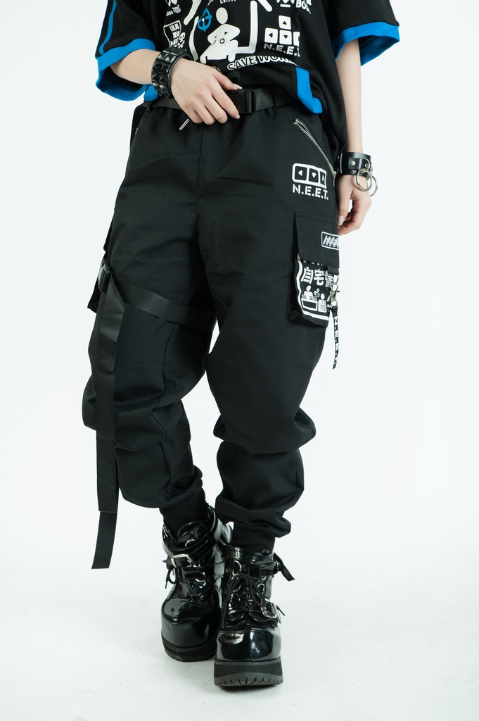 Jillpunkアニメ カッコいいお宅 ニ次コン 機動警察 NEET 自宅警備員 ワークスペック ジョガーパンツ ゆったり ミリタリー迷彩 オールシーズン ズボン テーパードパンツ オリジナル メンズ レディーズ おしゃれ 男女兼用 ファッション 秋葉系