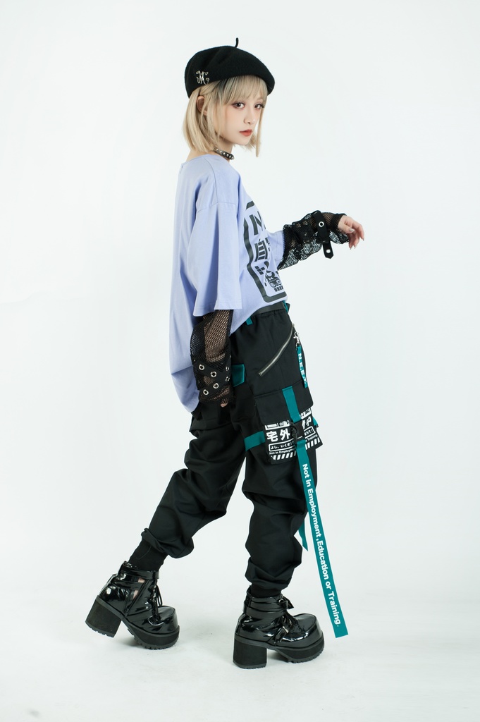 Jillpunkアニメ カッコいいお宅 ニ次コン 機動警察 NEET 自宅警備員 ワークスペック ジョガーパンツ ゆったり ミリタリー迷彩 オールシーズン ズボン テーパードパンツ オリジナル メンズ レディーズ おしゃれ 男女兼用 ファッション 秋葉系