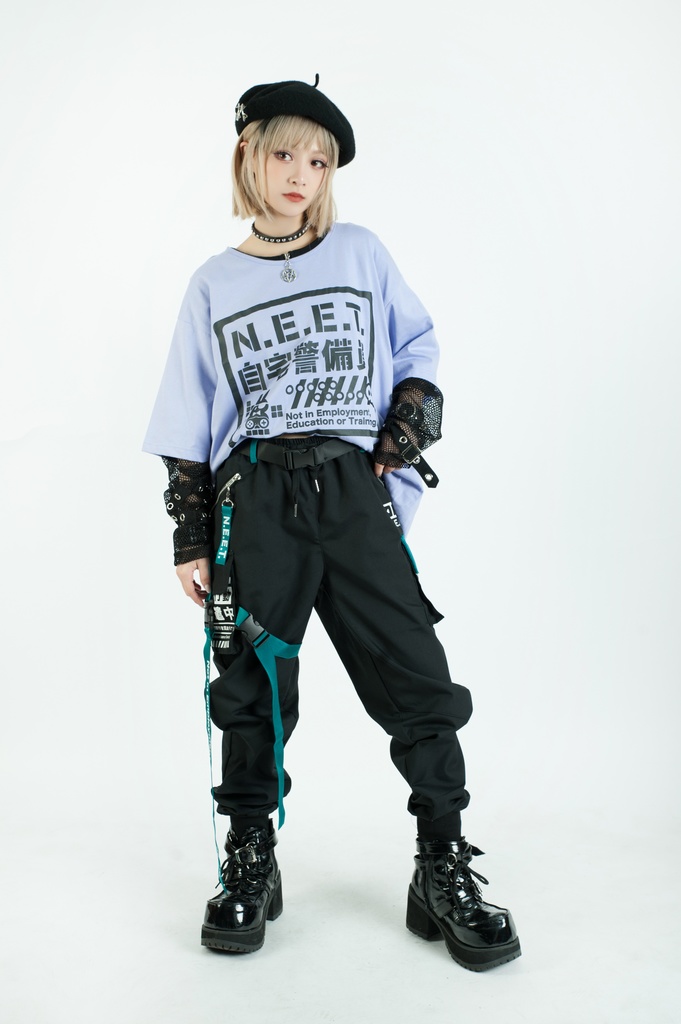 Jillpunkアニメ カッコいいお宅 ニ次コン 機動警察 NEET 自宅警備員 ワークスペック ジョガーパンツ ゆったり ミリタリー迷彩 オールシーズン ズボン テーパードパンツ オリジナル メンズ レディーズ おしゃれ 男女兼用 ファッション 秋葉系