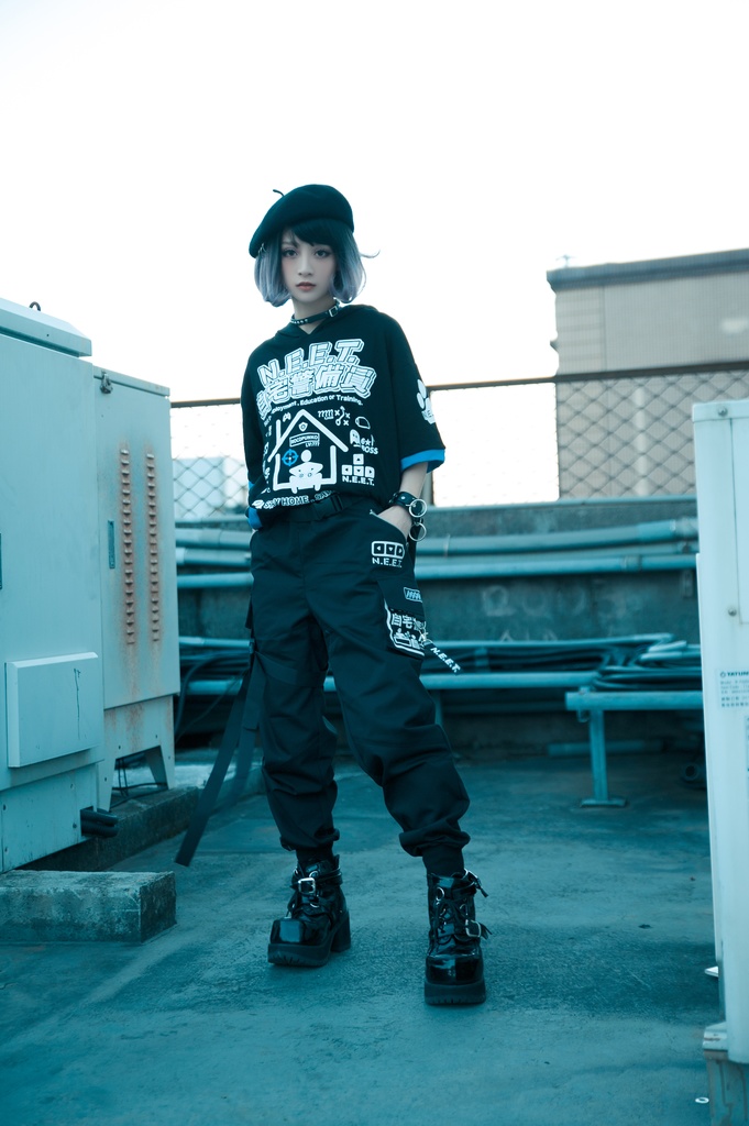 Jillpunkアニメ カッコいいお宅 ニ次コン 機動警察 NEET 自宅警備員 ワークスペック ジョガーパンツ ゆったり ミリタリー迷彩 オールシーズン ズボン テーパードパンツ オリジナル メンズ レディーズ おしゃれ 男女兼用 ファッション 秋葉系