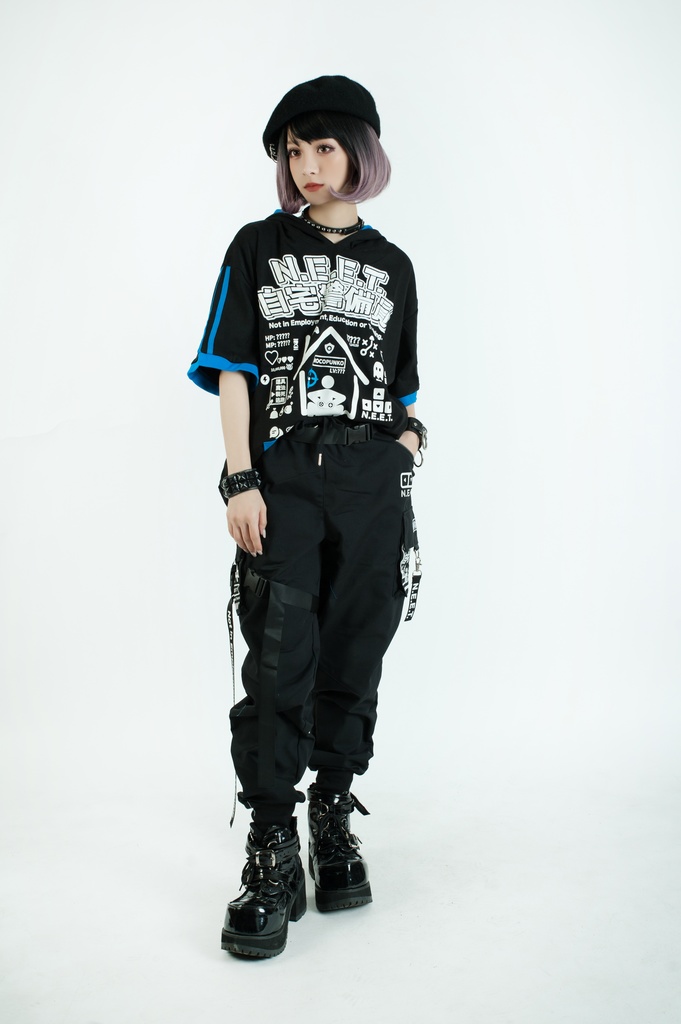 Jillpunkアニメ カッコいいお宅 ニ次コン 機動警察 NEET 自宅警備員 ワークスペック ジョガーパンツ ゆったり ミリタリー迷彩 オールシーズン ズボン テーパードパンツ オリジナル メンズ レディーズ おしゃれ 男女兼用 ファッション 秋葉系