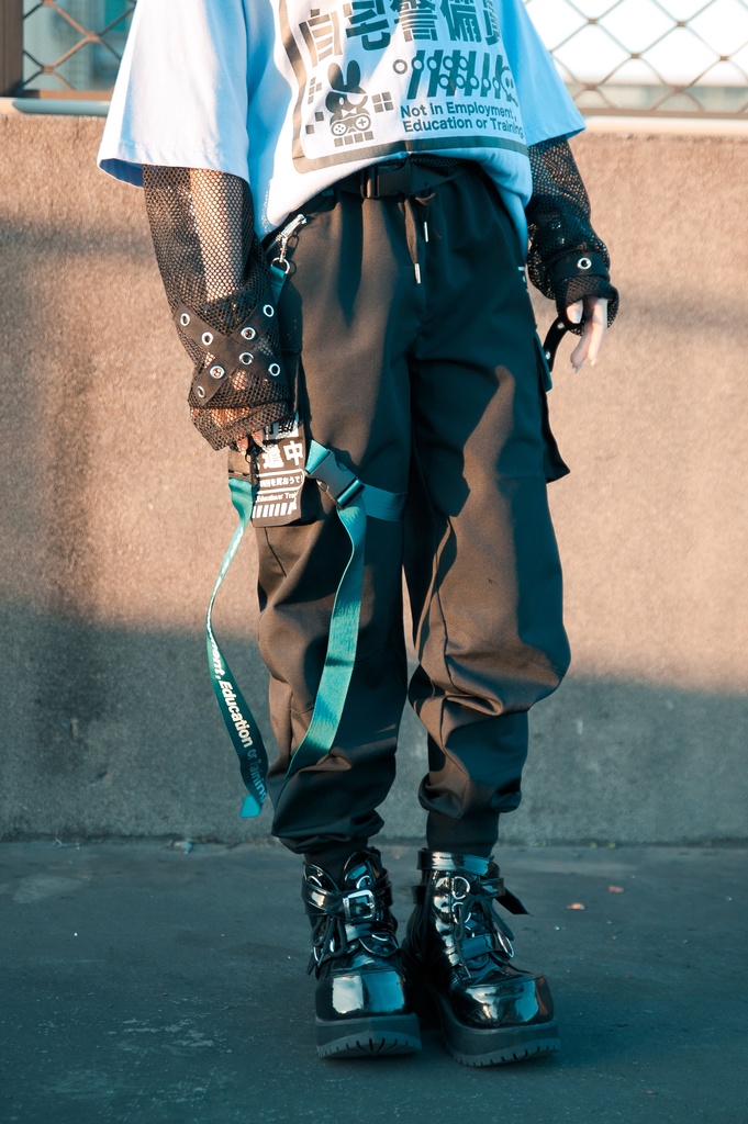 Jillpunkアニメ カッコいいお宅 ニ次コン 機動警察 NEET 自宅警備員 ワークスペック ジョガーパンツ ゆったり ミリタリー迷彩 オールシーズン ズボン テーパードパンツ オリジナル メンズ レディーズ おしゃれ 男女兼用 ファッション 秋葉系