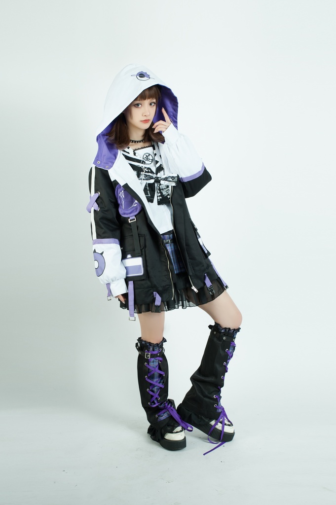 Jillpunk病みカワ 台湾画師蕾卡reikaコラボ 白日夢異星UFO エイリアン 痛バッグ 反対色 キルティング ゆったりパーカー フード付きジャケット オリジナルメンズ レディーズ カジュアル おしゃれ大きいサイズ男女兼用 可愛い