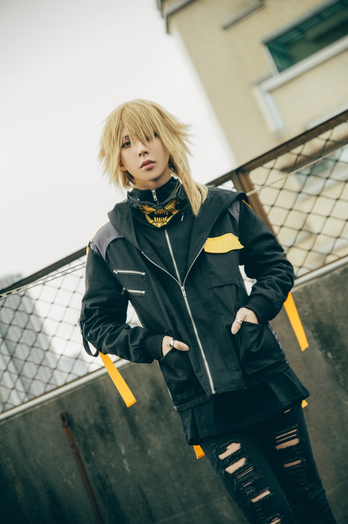 Jillpunkアニメ 二次コン イギリス画師Helloclonionコラボ 夜叉忍者 呪符ストラップ 重ね風 キルティング 刺繡 マスク付き パネルパーカー チャック付きフード ジャケット オリジナルメンズ レディーズ おしゃれ男女兼用 兄系 カッコいい0