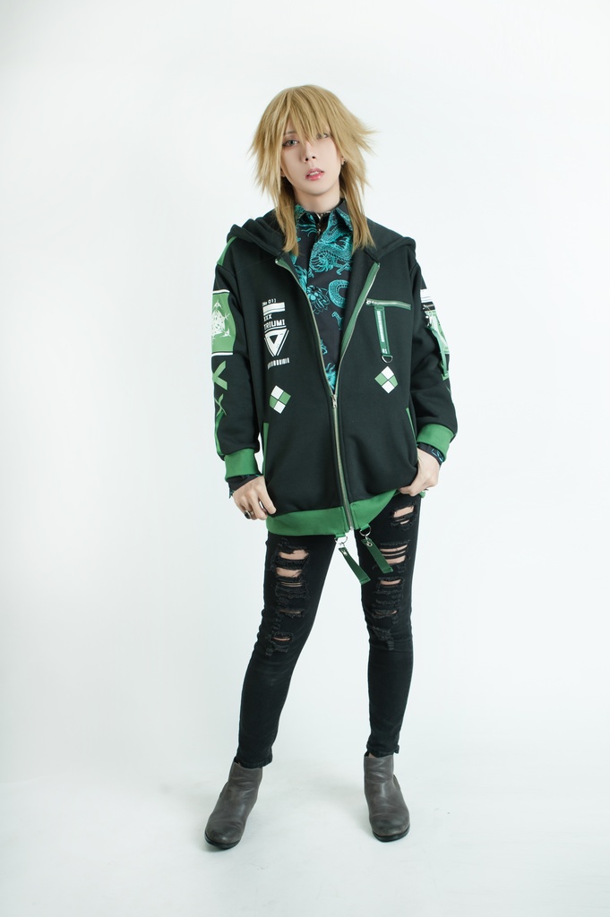 Jillpunkアニメファッション ニ次コン 鳥海鵜己コラボ 雲散楼鳥 ゲームモチーフ タクティカル ミリタリー 特殊部隊 裏起毛 ゆったりパーカー長袖 フード付きジャケット オリジナルメンズ レディーズ カジュアル おしゃれ男女兼用 兄系カッコいい