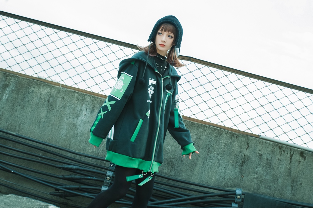 Jillpunkアニメファッション ニ次コン 鳥海鵜己コラボ 雲散楼鳥 ゲームモチーフ タクティカル ミリタリー 特殊部隊 裏起毛 ゆったりパーカー長袖 フード付きジャケット オリジナルメンズ レディーズ カジュアル おしゃれ男女兼用 兄系カッコいい