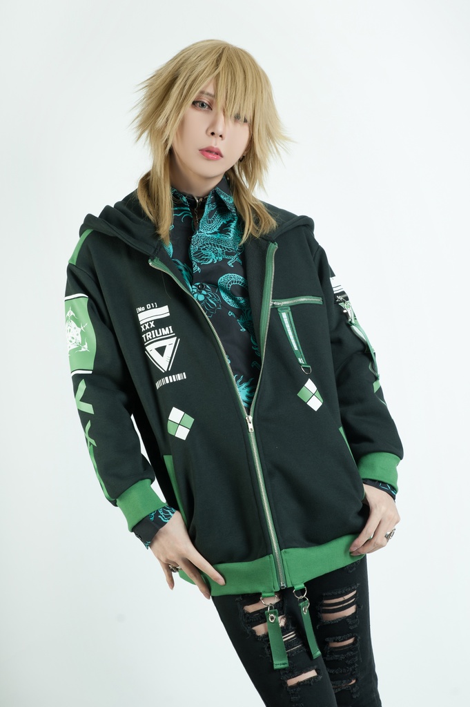 Jillpunkアニメファッション ニ次コン 鳥海鵜己コラボ 雲散楼鳥 ゲームモチーフ タクティカル ミリタリー 特殊部隊 裏起毛 ゆったりパーカー長袖 フード付きジャケット オリジナルメンズ レディーズ カジュアル おしゃれ男女兼用 兄系カッコいい