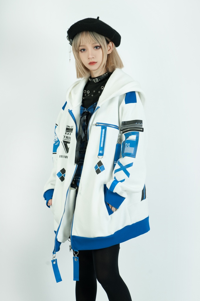 Jillpunkアニメファッション ニ次コン 鳥海鵜己コラボ 雲散楼鳥 ゲームモチーフ タクティカル ミリタリー 特殊部隊 裏起毛 ゆったりパーカー長袖 フード付きジャケット オリジナルメンズ レディーズ カジュアル おしゃれ男女兼用 兄系カッコいい