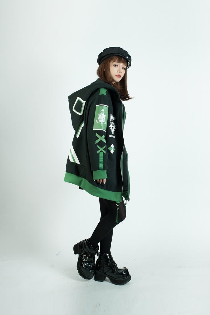 Jillpunkアニメファッション ニ次コン 鳥海鵜己コラボ 雲散楼鳥 ゲームモチーフ タクティカル ミリタリー 特殊部隊 裏起毛 ゆったりパーカー長袖 フード付きジャケット オリジナルメンズ レディーズ カジュアル おしゃれ男女兼用 兄系カッコいい