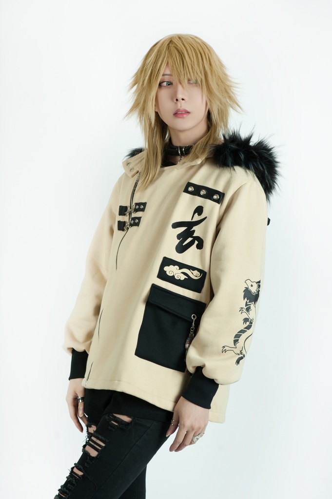 Jillpunk芝麻コラボ 中華風 チャイナモード 東方神獣 龍神王 龍角 クラスプ留め具 ゆったりパーカー 裏起毛 フード付きジャケット オリジナルメンズ レディーズ カジュアル おしゃれ大きいサイズ男女兼用カッコいい 兄系