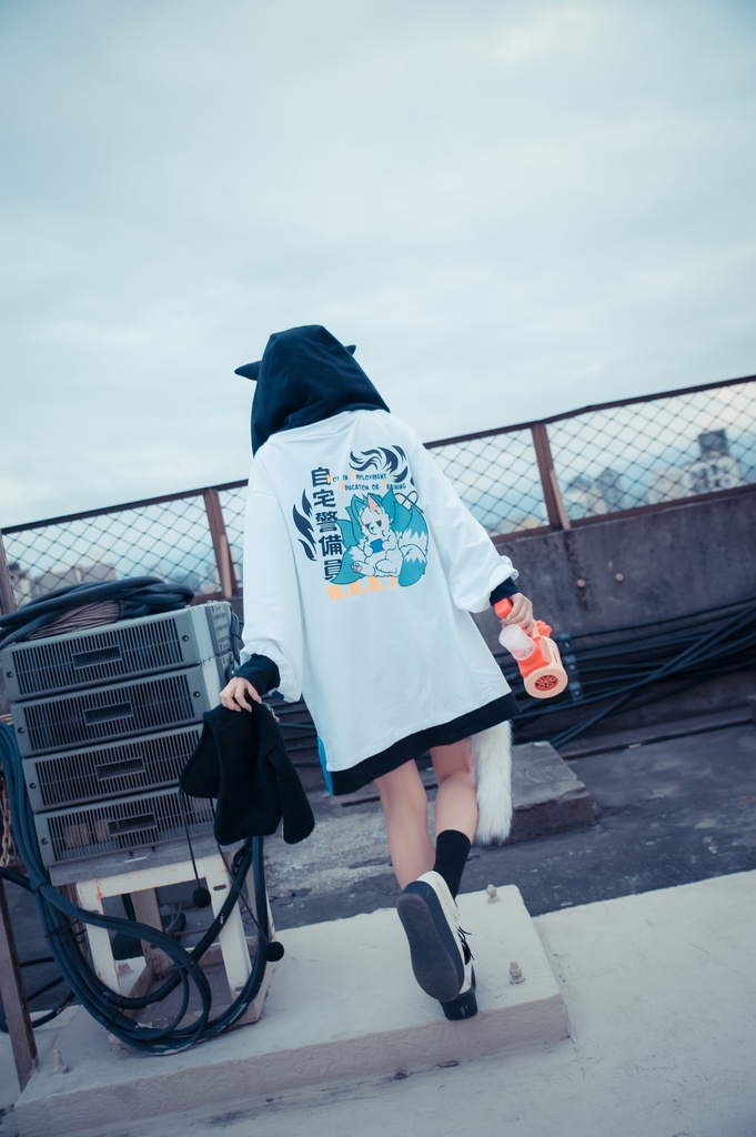 Jillpunk芝麻コラボ 中華風 チャイナモード 白面九尾狐X自宅警備員コラボ 狐耳 吉祥結びタッセル しっぽアクセサリー ゆったり 長袖パーカー フード付きトレーナー オリジナルメンズ レディーズ カジュアル おしゃれ大きいサイズ男女兼用可愛い秋葉系