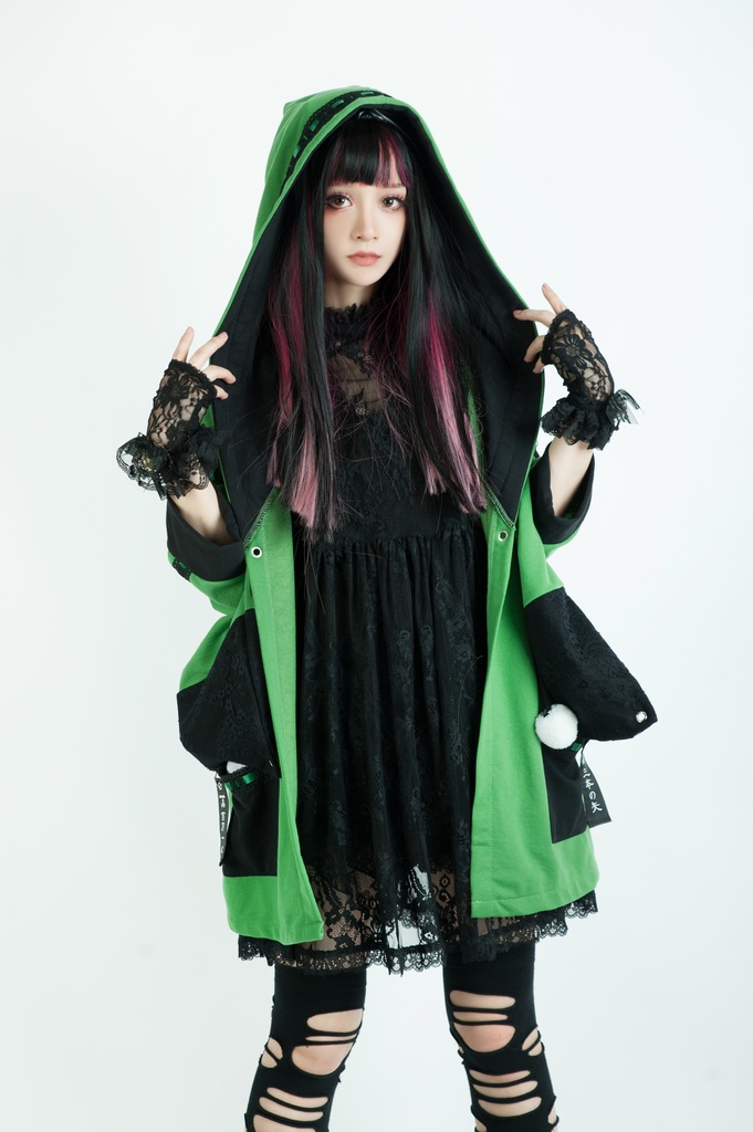 Jillpunk和風モード戦国武将物語 西国の智将 毛利元就 家紋刺繡 花レースキモノスリーブ ウィッチフード ポンポン付き現代羽織 ウィザード 和装ジャケットブレザー オリジナル メンズ レディー V系カッコいい おしゃれ男女兼用ファッション秋葉系