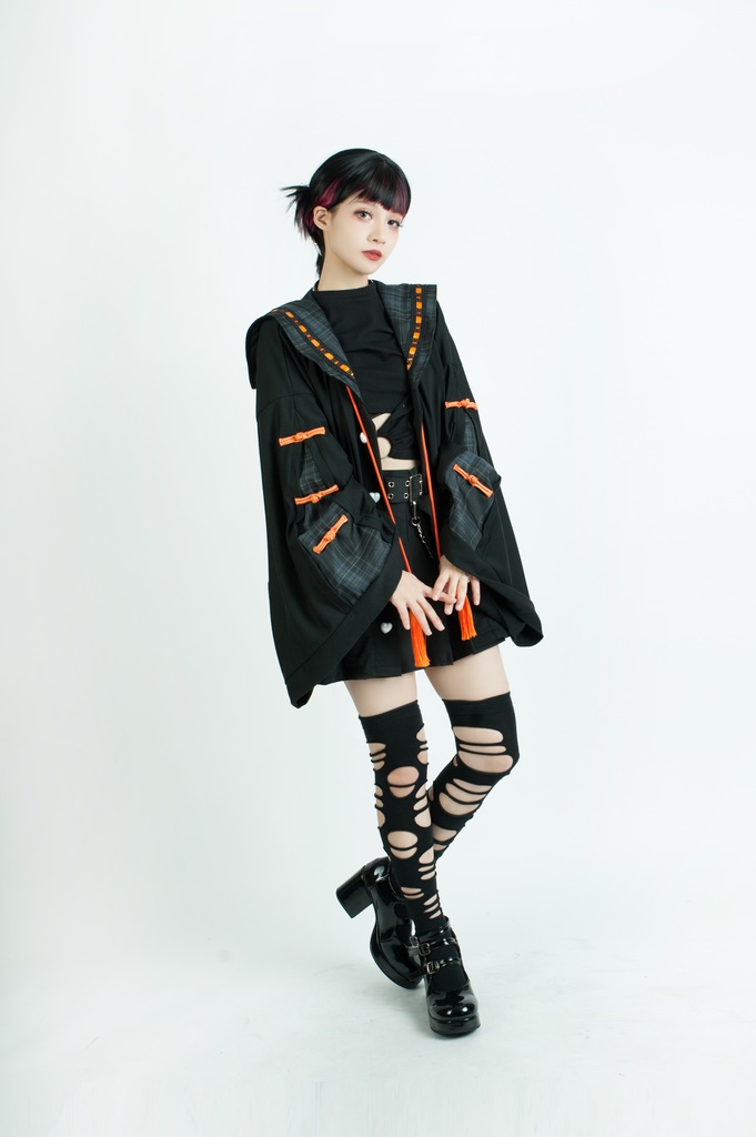 Jillpunk和風モード戦国武将物語 無銘正宗の主 石田三成 家紋刺繡 タータンチェック柄 セーラーカラー 和装 チャイナボタン タッセル紐 現代羽織 ジャケット オリジナル メンズ レディー V系カッコいい おしゃれ男女兼用ファッション秋葉系