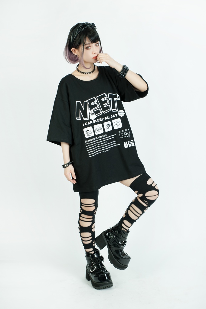 Jillpunkアニメ カッコいいお宅 ニ次コン 機動警察 NEET 自宅警備員 巡査警戒兵 プリント ゆったり半袖 Tシャツ Oversizeオーバーサイズ オリジナル メンズ レディーズ おしゃれ 男女兼用 ファッション 秋葉系 カッコいい