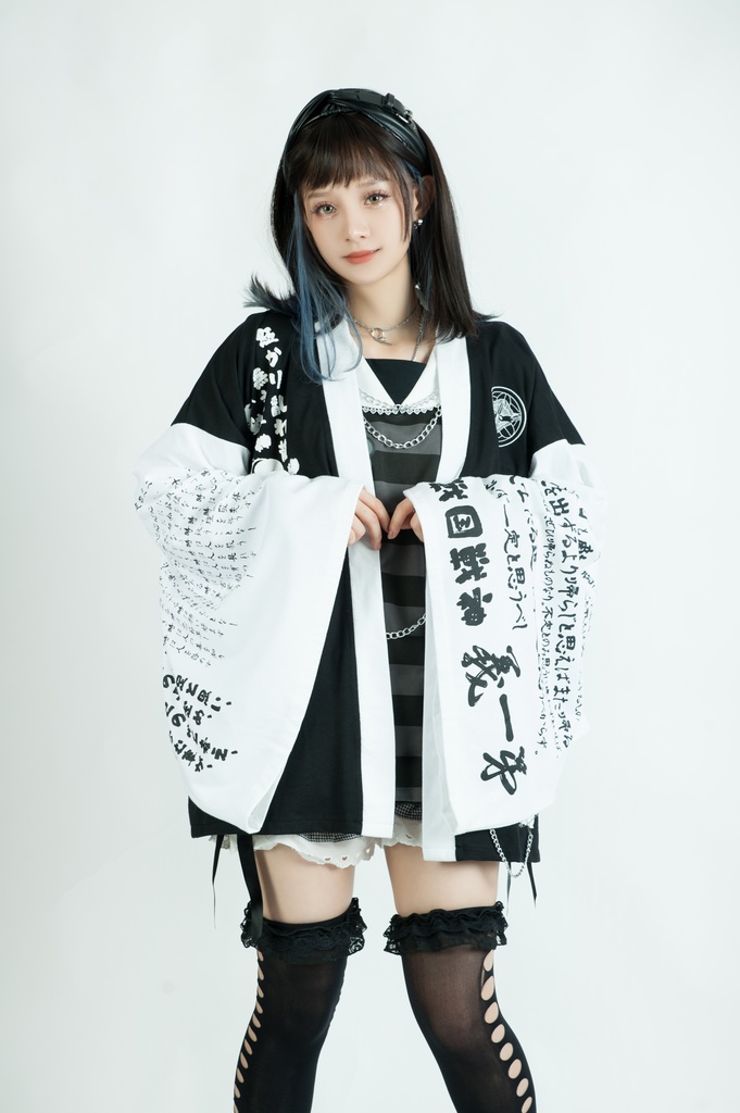 Jillpunk和風モード戦国武将物語 越後の龍 上杉謙信 家紋刺繡 安全ピン 鎖チェーン付き 振袖 和装 現代羽織 ジャケット オリジナル メンズ レディー V系カッコいい おしゃれ男女兼用ファッション秋葉系