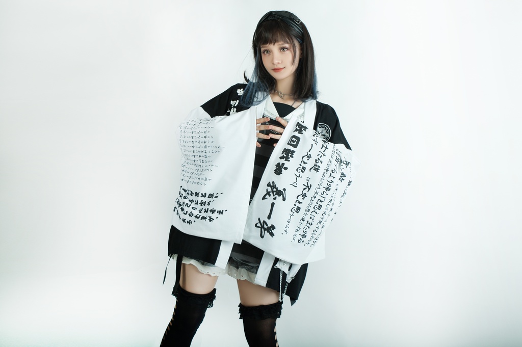 Jillpunk和風モード戦国武将物語 越後の龍 上杉謙信 家紋刺繡 安全ピン 鎖チェーン付き 振袖 和装 現代羽織 ジャケット オリジナル メンズ レディー V系カッコいい おしゃれ男女兼用ファッション秋葉系