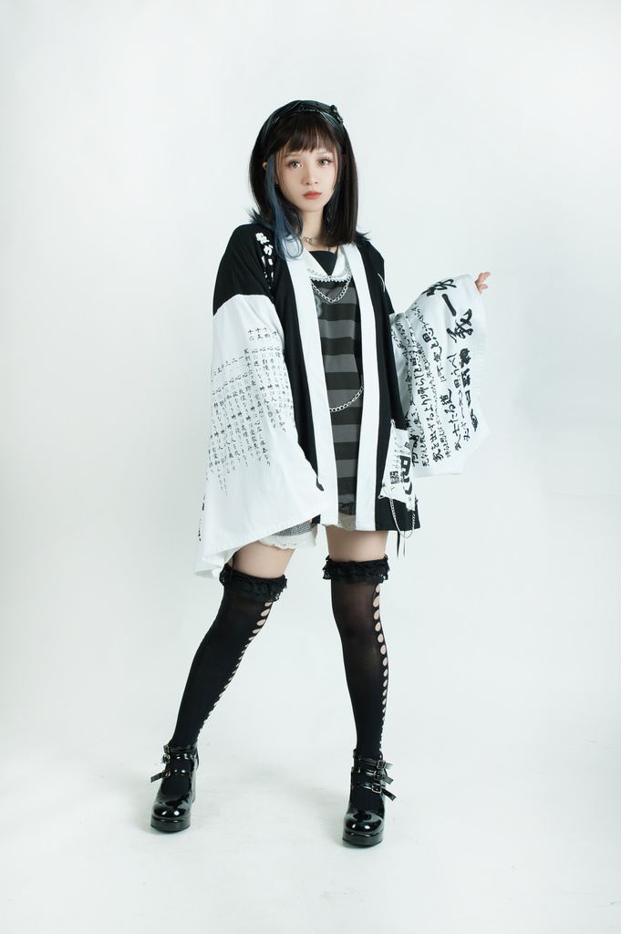 Jillpunk和風モード戦国武将物語 越後の龍 上杉謙信 家紋刺繡 安全ピン 鎖チェーン付き 振袖 和装 現代羽織 ジャケット オリジナル メンズ レディー V系カッコいい おしゃれ男女兼用ファッション秋葉系