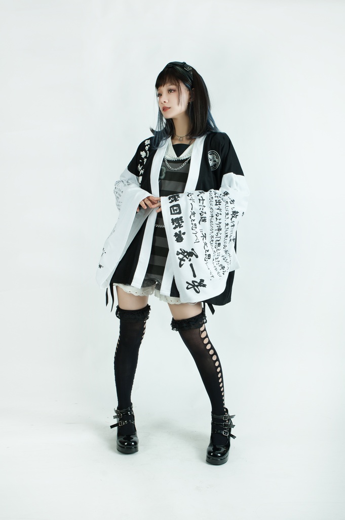 Jillpunk和風モード戦国武将物語 越後の龍 上杉謙信 家紋刺繡 安全ピン 鎖チェーン付き 振袖 和装 現代羽織 ジャケット オリジナル メンズ レディー V系カッコいい おしゃれ男女兼用ファッション秋葉系