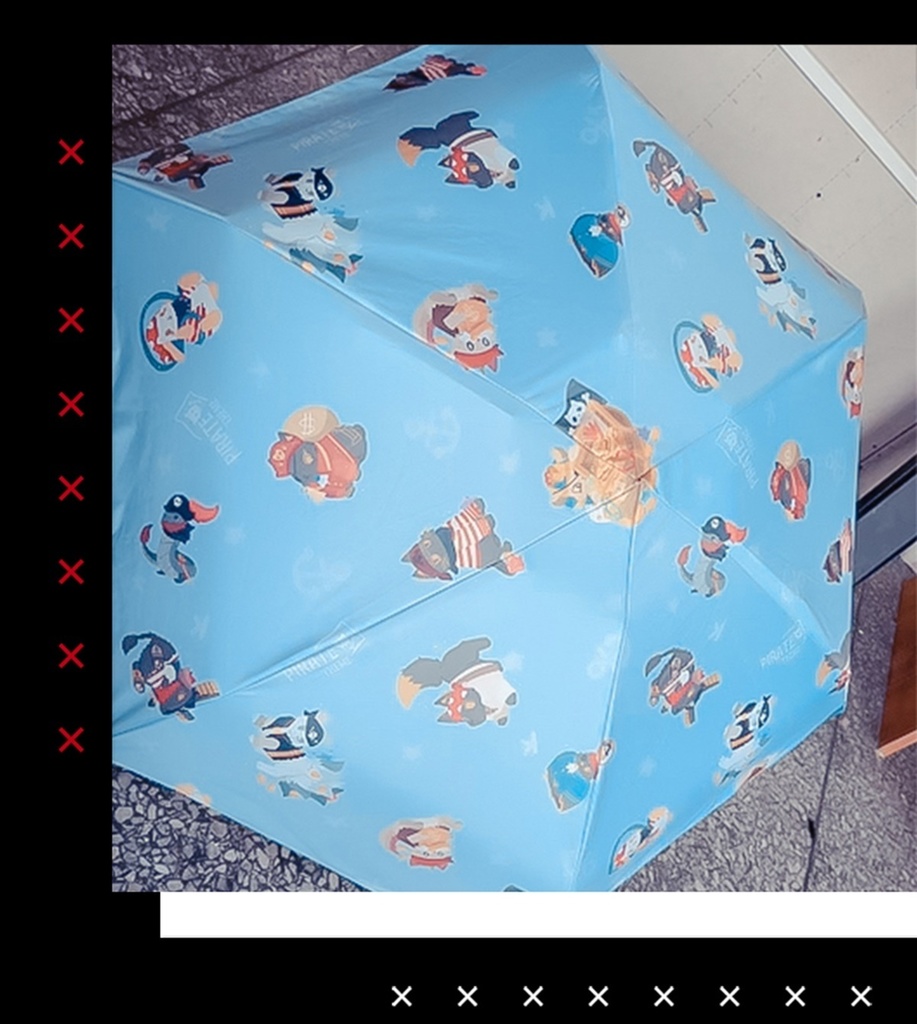 Jillpunk芝麻コラボアニメ お宅 ニ次コン エジプト神話ベビー東方神獸 マスコットプリント 晴雨兼用 遮光 遮熱 日傘 uvカット 折りたたみ傘 収納ポーチ付き 携帯便利 オリジナル メンズ レディーズ 男女兼用 ファッション 可愛い