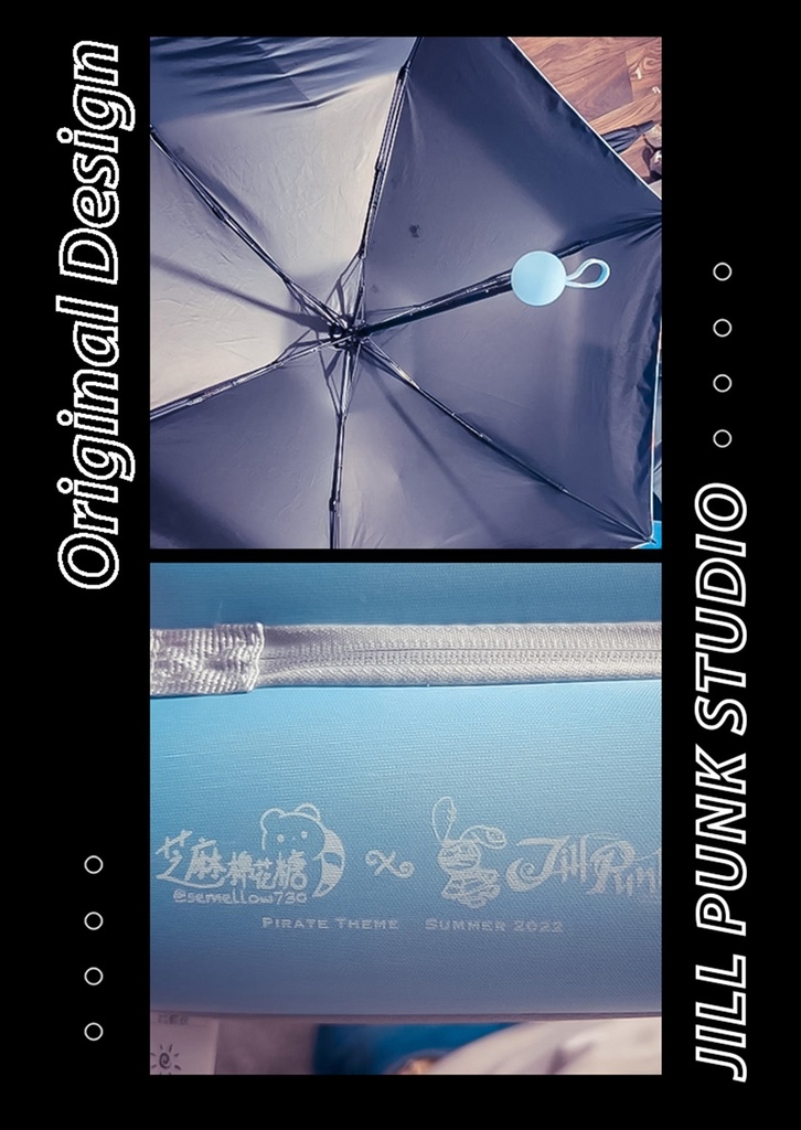 Jillpunk芝麻コラボアニメ お宅 ニ次コン エジプト神話ベビー東方神獸 マスコットプリント 晴雨兼用 遮光 遮熱 日傘 uvカット 折りたたみ傘 収納ポーチ付き 携帯便利 オリジナル メンズ レディーズ 男女兼用 ファッション 可愛い