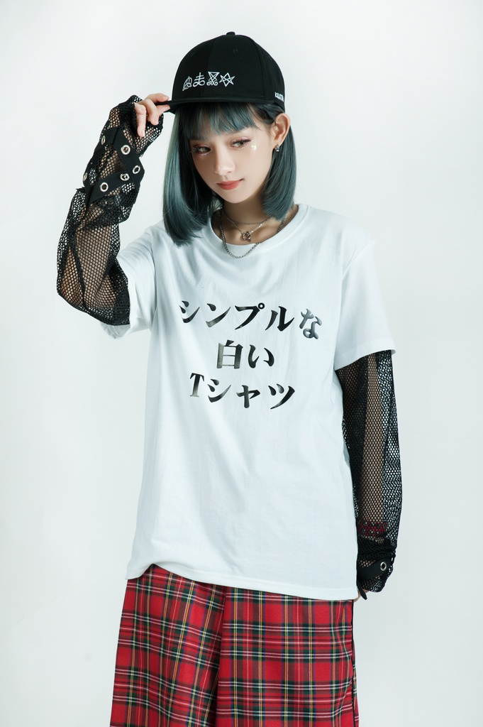 Jillpunkお宅 二次コン シンプルなTシャツ 仮名プリント ゆったり半袖Tシャツ* カットソー オリジナルスタイル 秋葉系 メンズ レディーズ おしゃれ ユニセックス 男女兼用 ファッション カッコいい