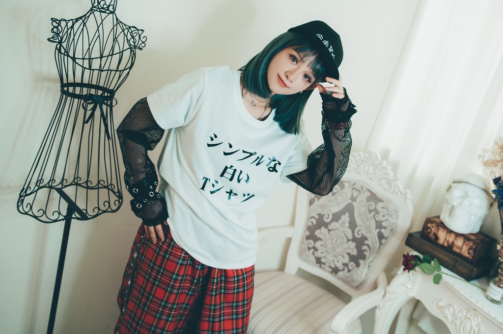 Jillpunkお宅 二次コン シンプルなTシャツ 仮名プリント ゆったり半袖Tシャツ* カットソー オリジナルスタイル 秋葉系 メンズ レディーズ おしゃれ ユニセックス 男女兼用 ファッション カッコいい