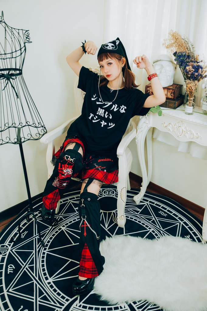 Jillpunkお宅 二次コン シンプルなTシャツ 仮名プリント ゆったり半袖Tシャツ* カットソー オリジナルスタイル 秋葉系 メンズ レディーズ おしゃれ ユニセックス 男女兼用 ファッション カッコいい
