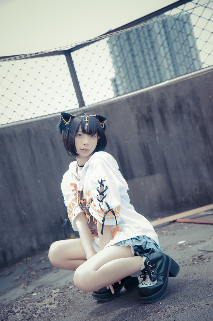 Jillpunk芝麻コラボアニメ 可愛い お宅 ニ次コン エジプト神話ベビー バステト猫の女神 ラウンドヘム レースアップリボン ゆったり 猫耳 半袖 パーカー オリジナル メンズ レディーズ おしゃれ 男女兼用 ファッション 秋葉系 可愛い 猫系