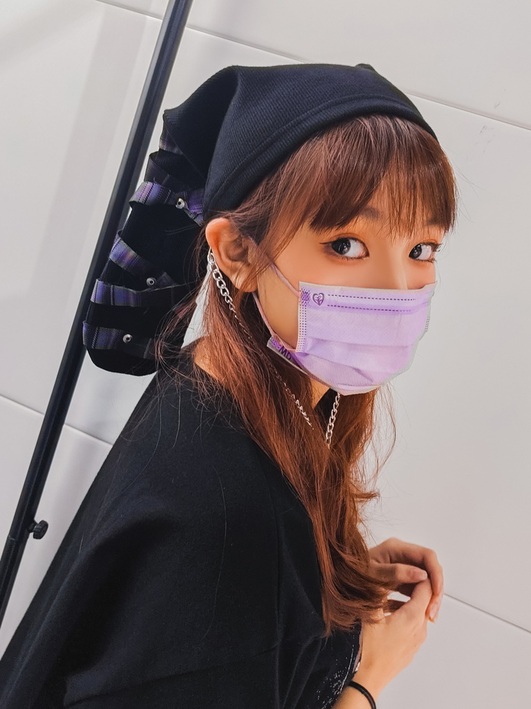 Jillpunk地雷系病みカワ パンクロック ミイラうさぎ タータン包帯 スカル刺繡 兎耳 安全ピン 鎖チェーン付き ニット ビーニー帽子 オリジナル 可愛い おしゃれ ファッション秋葉系萌え