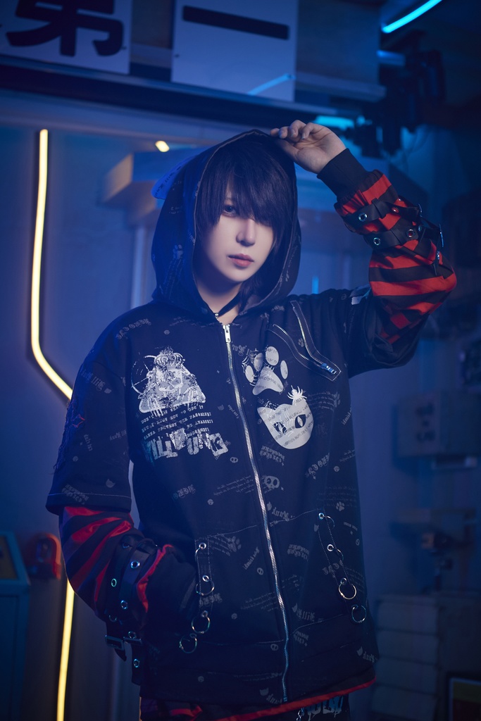 Jillpunkオリジナル パンクロック Y2K エモい ボーダー柄 着回し利く ヘンリーネック Tシャツ 五芒星チャームチャック付き 長袖ゆったり カットソー メンズ レディー 兄系V系おしゃれ男女兼用ファッションカッコいい