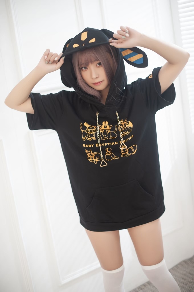 Jillpunk芝麻コラボアニメ 可愛い お宅 ニ次コン エジプト神話ベビー家族チーム 鎖チェーン ゆったり 兎耳 半袖 パーカー オリジナル メンズ レディーズ おしゃれ 男女兼用 ファッション 秋葉系 可愛い 猫系