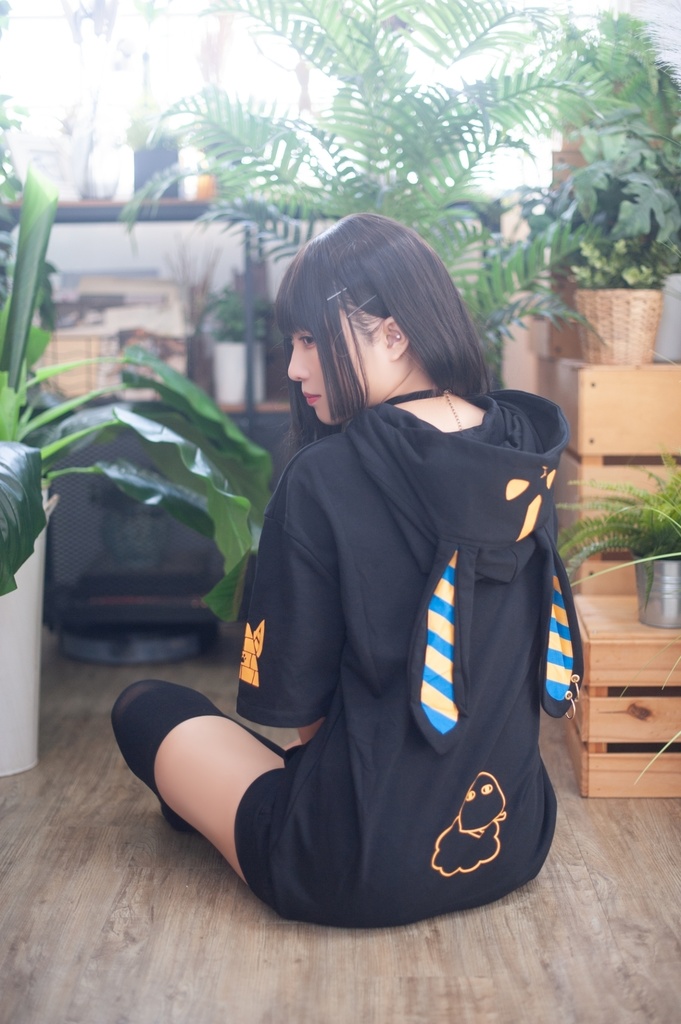 Jillpunk芝麻コラボアニメ 可愛い お宅 ニ次コン エジプト神話ベビー家族チーム 鎖チェーン ゆったり 兎耳 半袖 パーカー オリジナル メンズ レディーズ おしゃれ 男女兼用 ファッション 秋葉系 可愛い 猫系