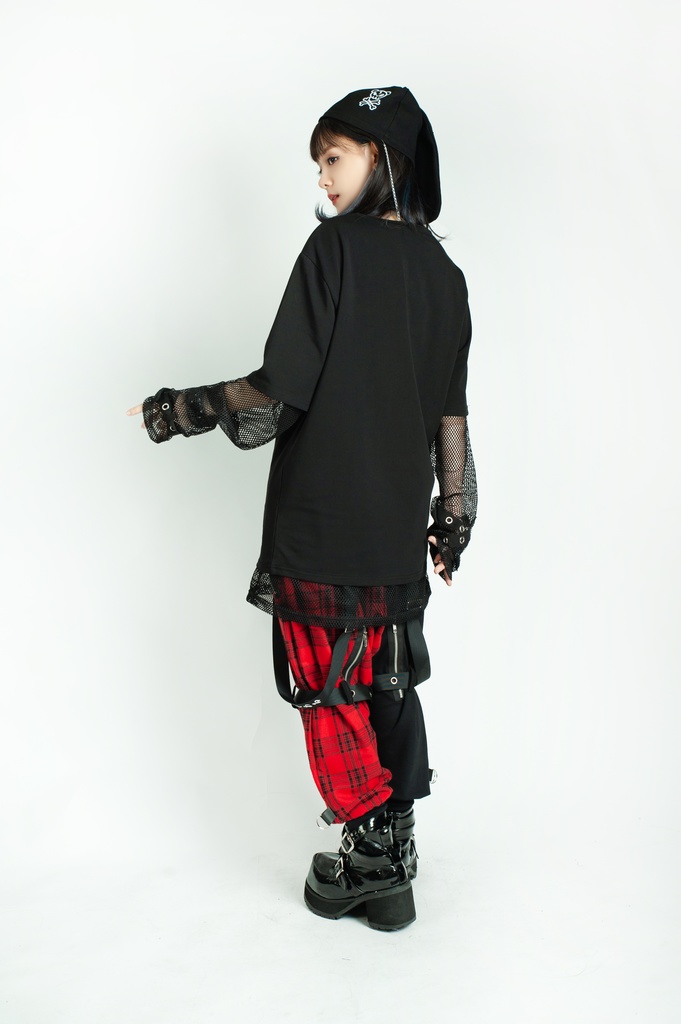 Jillpunk台湾画師三目道具屋コラボ クール系 パンクロック ダーク タロット死神 ペスト医師 ゆったり 半袖 Tシャツ 男女兼用 レディース メンズ かっこいい オリジナル おしゃれ