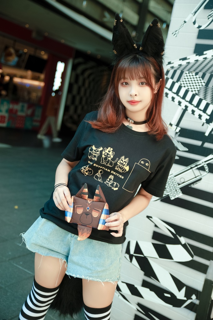 Jillpunk芝麻コラボアニメ 可愛い お宅 ニ次コン エジプト神話ベビー家族チーム マスコットモチーフプリント Oversizeオーバーサイズ 半袖 Tシャツ オリジナル メンズ レディーズ おしゃれ 男女兼用 ファッション 秋葉系