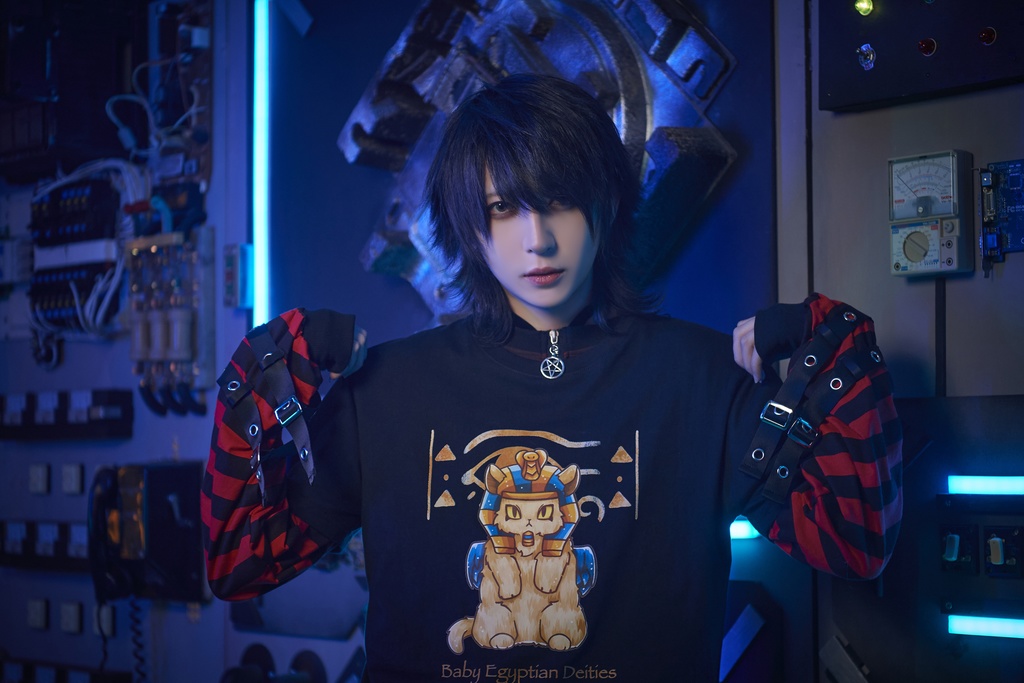 Jillpunk芝麻コラボアニメ 可愛い お宅 ニ次コン エジプト神話ベビー家族チーム マスコットモチーフプリント Oversizeオーバーサイズ 半袖 Tシャツ オリジナル メンズ レディーズ おしゃれ 男女兼用 ファッション 秋葉系