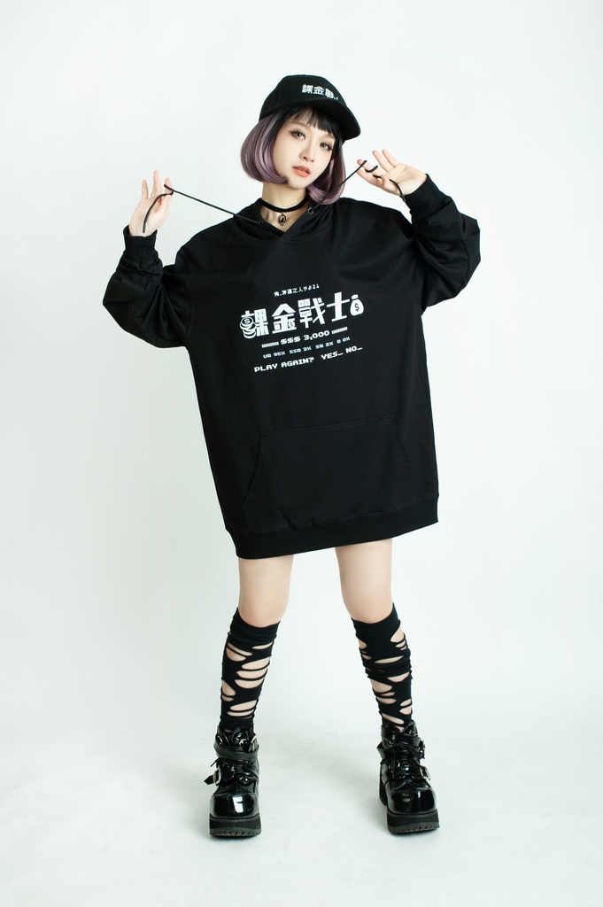 Jillpunkアニメ 二次コン 痛オタク 課金戦士2.0神選使 懐古レトロ ドット絵プリント 綿 ゆったり長袖パーカー オリジナルスタイル メンズ レディーズ おしゃれ男女兼用ファッション秋葉系カッコいい