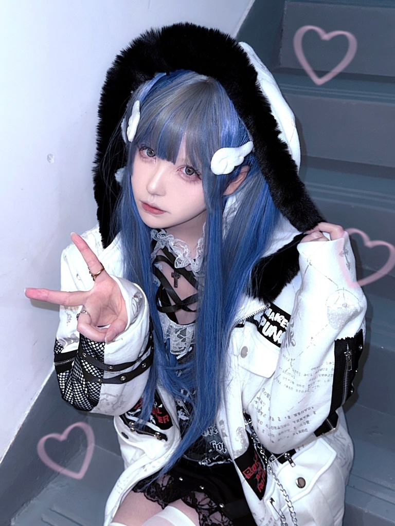 Jillpunk パンクロック バンギャ 兄系ファッション 魂の契約 ヴィンテージプリント 裏起毛 パーカーコート フェイクファー付きフード取り外し可 ジャケット 防寒 オリジナル おしゃれ男女兼用 カッコいい