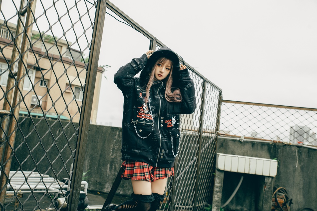 Jillpunk パンクロック バンギャ 兄系ファッション 魂の契約 ヴィンテージプリント 裏起毛 パーカーコート フェイクファー付きフード取り外し可 ジャケット 防寒 オリジナル おしゃれ男女兼用 カッコいい