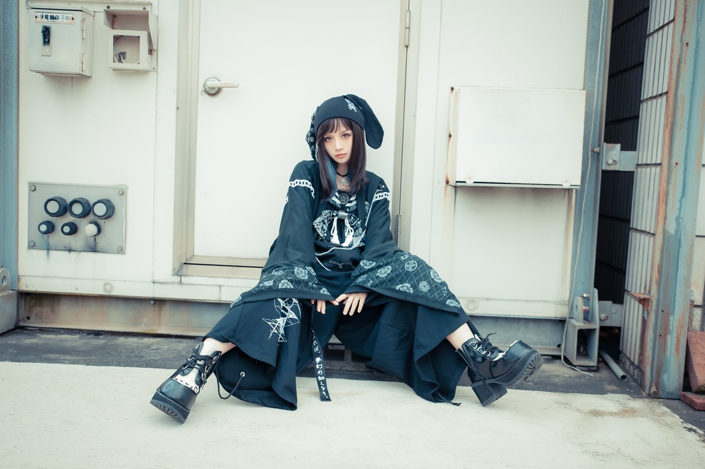 Jillpunk 和風モード 和柄 戦国武将物語 第六天魔王 織田信長 武将譚 漢字書道 鎖チェーン付き 振袖現代羽織 和装ジャケット オリジナル メンズ レディー V系 カッコいい おしゃれ 男女兼用ファッション