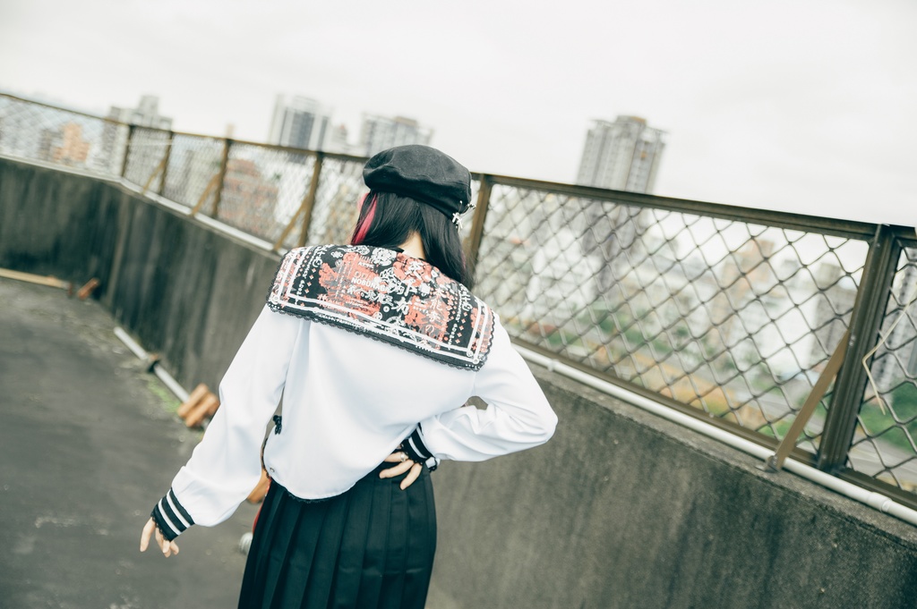 Jillpunk 和風モード 和柄 戦国武将物語 第六天魔王 織田信長 武将譚 中華風 チャイナボタン タッセル蝶ネクタイ付き 長袖 制服 セーラー服 オリジナル メンズ レディー V系 カッコいい おしゃれ 男女兼用ファッション