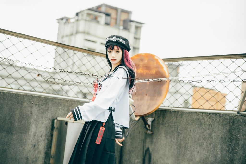 Jillpunk 和風モード 和柄 戦国武将物語 第六天魔王 織田信長 武将譚 中華風 チャイナボタン タッセル蝶ネクタイ付き 長袖 制服 セーラー服 オリジナル メンズ レディー V系 カッコいい おしゃれ 男女兼用ファッション