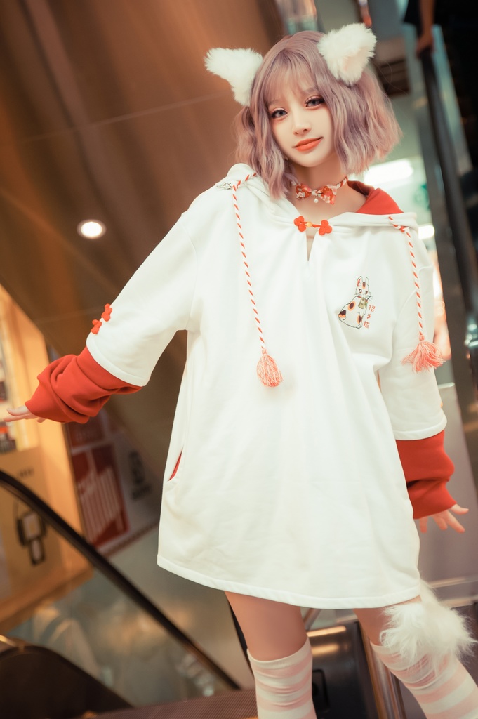 Jillpunk和風モード 芝麻コラボ 夢カワ かわいい 猫系 萌え 大黒天ネコ 招き猫 銭貨タッセル付き 猫耳 ゆったり 長袖 パーカー オリジナル メンズ レディーズ おしゃれ 男女兼用 ファッション 秋葉系 可愛い