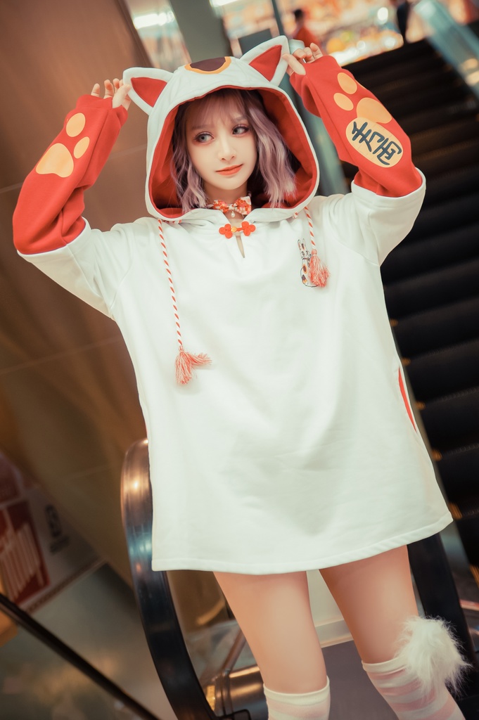 Jillpunk和風モード 芝麻コラボ 夢カワ かわいい 猫系 萌え 大黒天ネコ 招き猫 銭貨タッセル付き 猫耳 ゆったり 長袖 パーカー オリジナル メンズ レディーズ おしゃれ 男女兼用 ファッション 秋葉系 可愛い