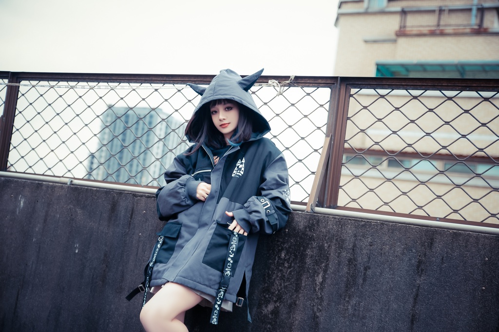 Jillpunk 芝麻コラボ アニメ Y2K お宅 ニ次コン ワークスペック風 エジプト神話ベビー アヌビス キルティング ゆったりパーかー 狼耳 フード付きジャケット オリジナル メンズ レディーズ おしゃれ 男女兼用 ファッション 秋葉系 可愛い