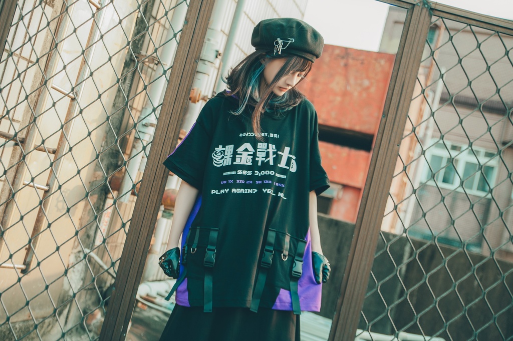 Jillpunkアニメ 二次コン 痛オタク 課金戦士 猫課長 懐古レトロ ドット絵 顔文字プリント 綿 ゆったり 猫耳半袖パーカー オリジナルスタイル メンズ レディーズ おしゃれ 男女兼用 ファッション 秋葉系 可愛い