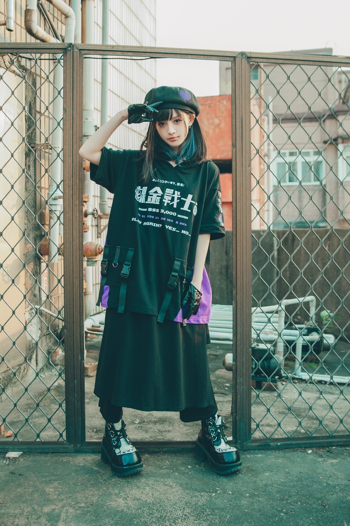 Jillpunkアニメ 二次コン 痛オタク 課金戦士 猫課長 懐古レトロ ドット絵 顔文字プリント 綿 ゆったり 猫耳半袖パーカー オリジナルスタイル メンズ レディーズ おしゃれ 男女兼用 ファッション 秋葉系 可愛い