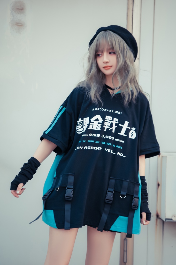 Jillpunkアニメ 二次コン 痛オタク 課金戦士 猫課長 懐古レトロ ドット絵 顔文字プリント 綿 ゆったり 猫耳半袖パーカー オリジナルスタイル メンズ レディーズ おしゃれ 男女兼用 ファッション 秋葉系 可愛い