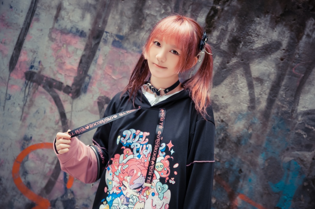 Jillpunk 地雷系 ダーク 病みかわ 派手かわ 原宿ファッション ゾンビガール 取り外し可能袖 ゆったり 飾り縫い 半袖 パーカーオリジナル 可愛い おしゃれ 男女兼用 秋葉系